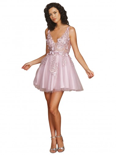 Short Sleeveless Tulle A-Line Bridesmaid Dress Newcastle