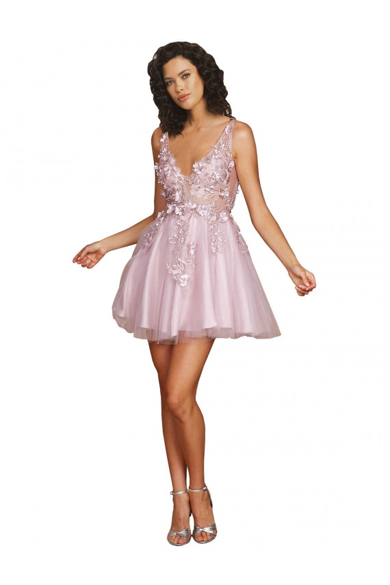Short Sleeveless Tulle A-Line Bridesmaid Dress Newcastle