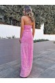 Long Sleeveless Velvet Sequin Sheath Prom Dress Newcastle