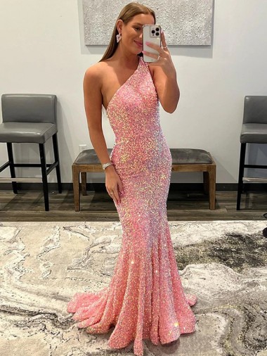 Sweep Train Sleeveless Velvet Sequin Pink Sheath Prom Dress Newcastle