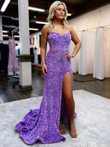 Court Train Sleeveless Velvet Sequin Lavender A-Line Homecoming Dress Newcastle