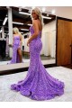 Court Train Sleeveless Velvet Sequin Lavender A-Line Homecoming Dress Newcastle