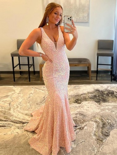 Sweep Train Sleeveless Velvet Sequin Sheath Evening Dress Newcastle