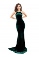 Sweep Train Sleeveless Stretch Velvet Dark Green Mermaid Formal Evening Gown / Prom Dress / Bridesmaid Dress Newcastle