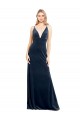 Long Sleeveless Stretch Velvet Dark Navy A-Line Prom Dress / Bridesmaid Dress Newcastle