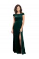 Long Cap Sleeves Stretch Velvet Dark Green A-Line Formal Evening Gown / Prom Dress / Bridesmaid Dress Newcastle
