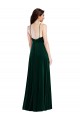 Long Sleeveless Stretch Velvet Dark Green A-Line Semi Formal Evening Dress / Prom Dress / Bridesmaid Dress Newcastle