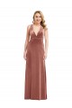 Long Sleeveless Stretch Velvet Cinnamon Rose A-Line Bridesmaid Dress / Evening Dress Newcastle