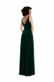 Long Sleeveless Stretch Velvet Dark Green A-Line Bridesmaid Dress / Evening Dress Newcastle