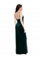 Long Sleeveless Stretch Velvet Dark Green Sheath Prom Dress / Bridesmaid Dress Newcastle