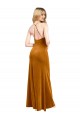 Long Sleeveless Stretch Velvet Gold A-Line Formal Evening Gown / Prom Dress / Bridesmaid Dress Newcastle