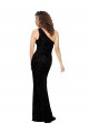 Long Sleeveless Floral Velvet & Stretch Velvet Black Sheath Bridesmaid Dresses Newcastle