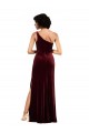 Long Sleeveless Stretch Velvet Burgundy Column Formal Evening Gown / Prom Dress / Bridesmaid Dress Newcastle