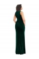Long Sleeveless Stretch Velvet Dark Green Trumpet Semi Formal Evening Dress / Prom Dress / Bridesmaid Dress Newcastle