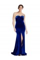 Sweep Train Sleeveless Stretch Velvet Royal Blue Mermaid Formal Evening Gown / Prom Dress / Bridesmaid Dress Newcastle