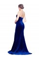 Sweep Train Sleeveless Stretch Velvet Royal Blue Mermaid Formal Evening Gown / Prom Dress / Bridesmaid Dress Newcastle
