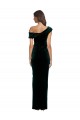 Long Sleeveless Stretch Velvet Dark Green Off the Shoulder Sheath High Low Evening Gown / Prom Dress / Bridesmaid Dress Newcastle
